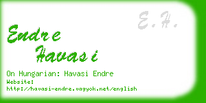 endre havasi business card